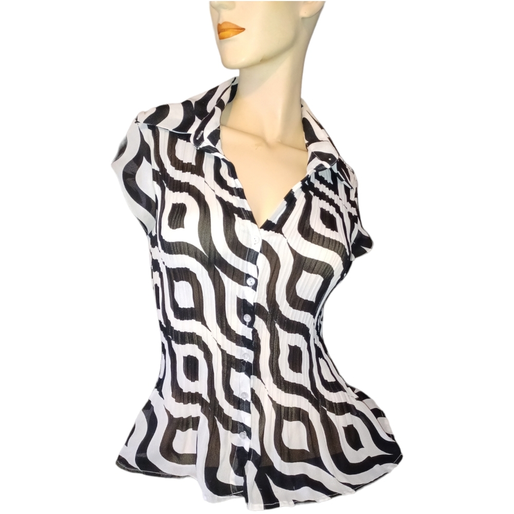 Sleeveless  button down  blouse